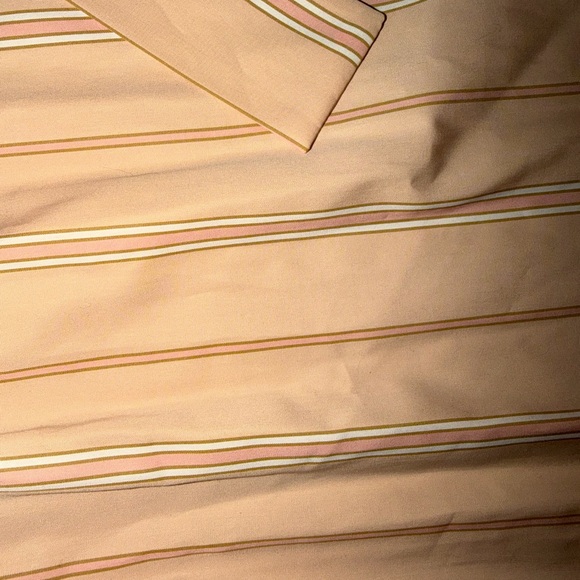 Lafayette 148 New York Pale Pink Striped Midi Shirt Dress summer dress - Picture 5 of 12